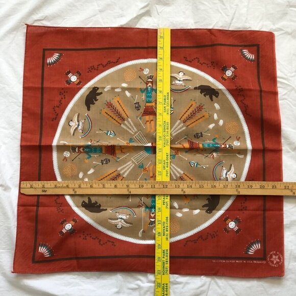 Vtg Bandana Kachina USA North American Southwestern USA - Picture 7 of 7